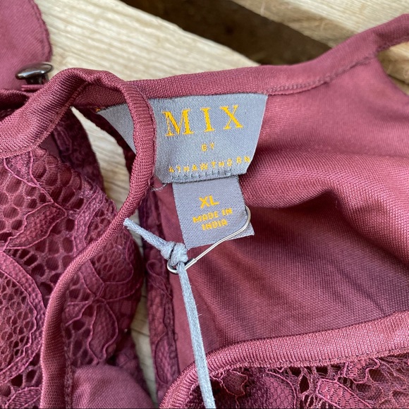 NWT mix by 41 hawthorn raspberry red lace dress - Picture 5 of 8